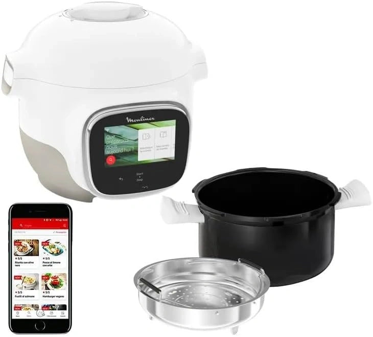 Multicuiseur, Prodotto per casa e tempo libero, 900 W, con Wi-Fi, con controllo intelligente, Bianco
