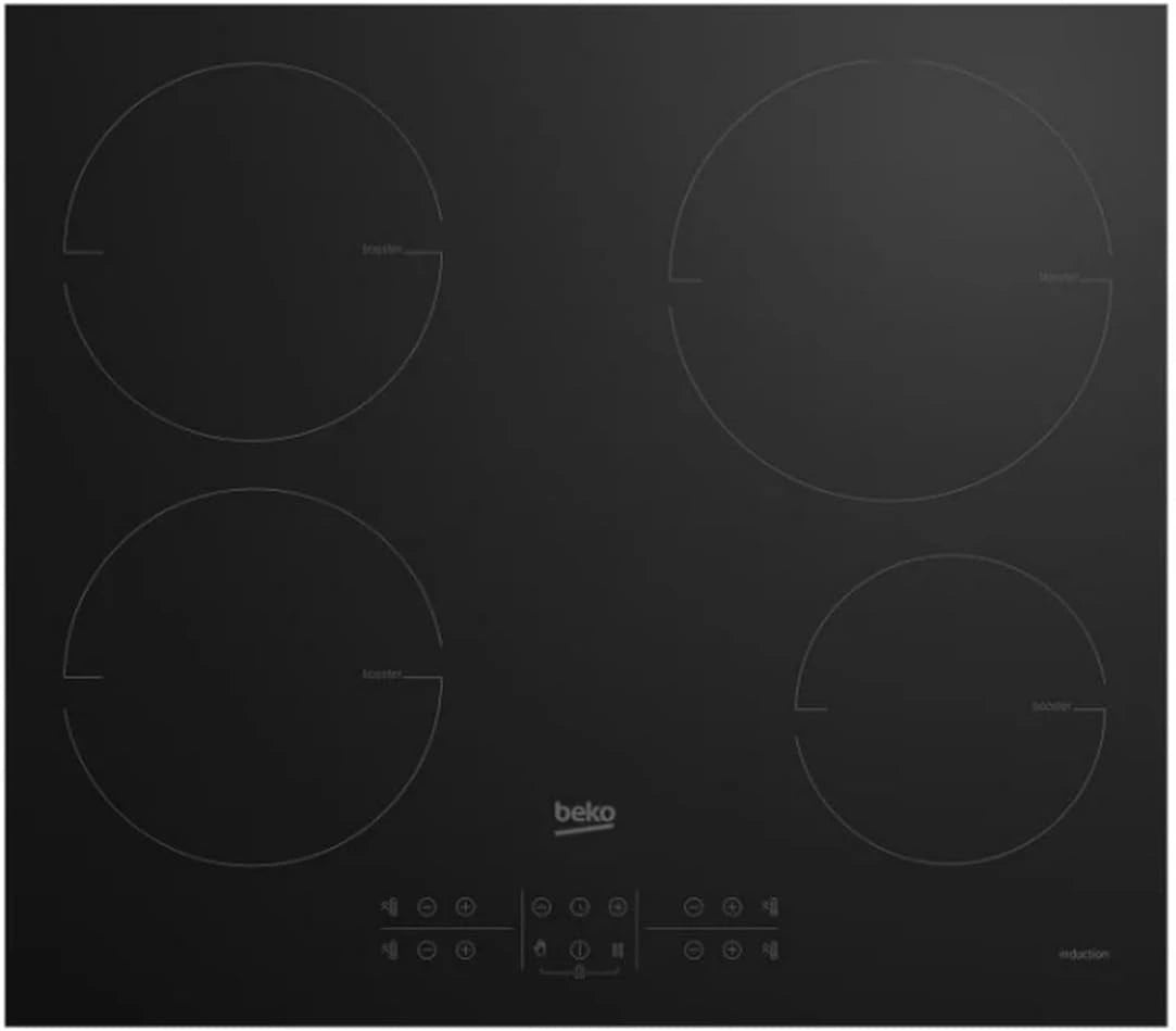 Beko HII64200MT, Piano cottura a induzione, 60 cm, Nero