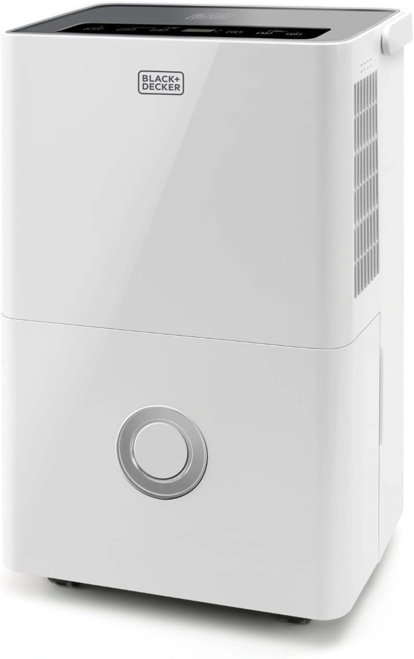 BLACK+DECKER, Deumidificatore, 400W, 20 L, 4 L, Nero/Bianco