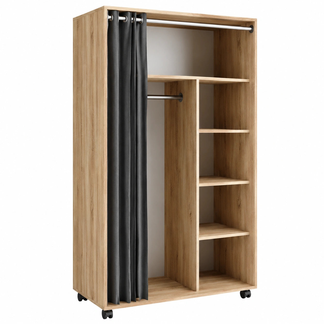 Armadio versatile Doros con ruote, 100x168 cm, Sonoma