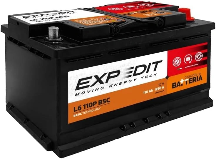 La, Batteria ricaricabile, 12v, 110Ah, 19 cm