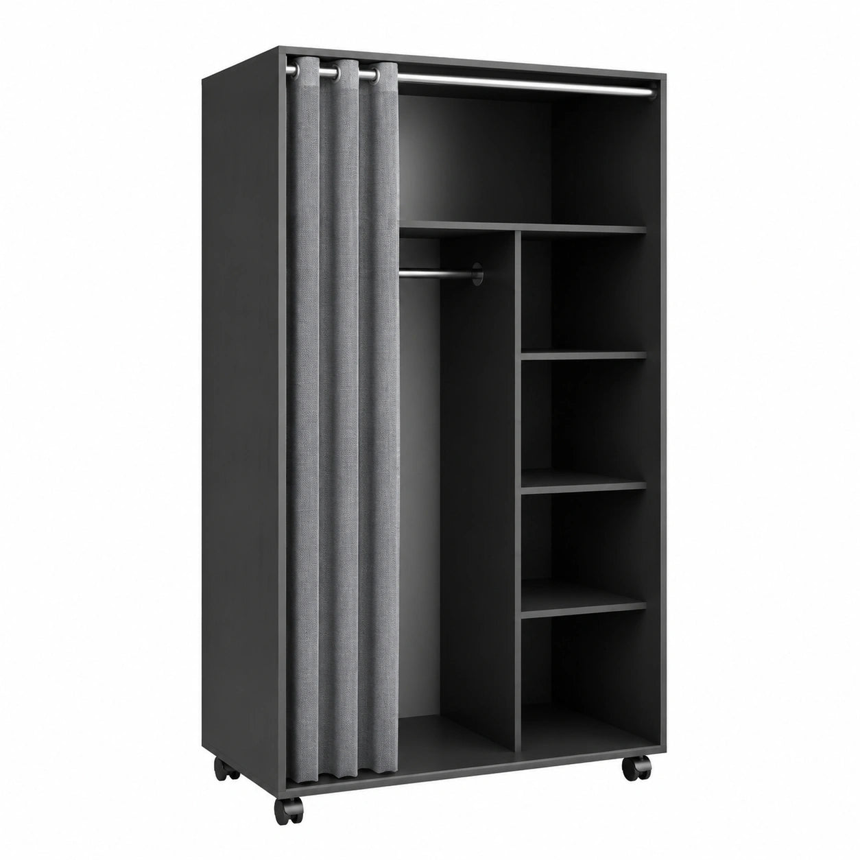 Vicco Armadio Modulare Doros in Grigio con Ruote, 100x168 cm