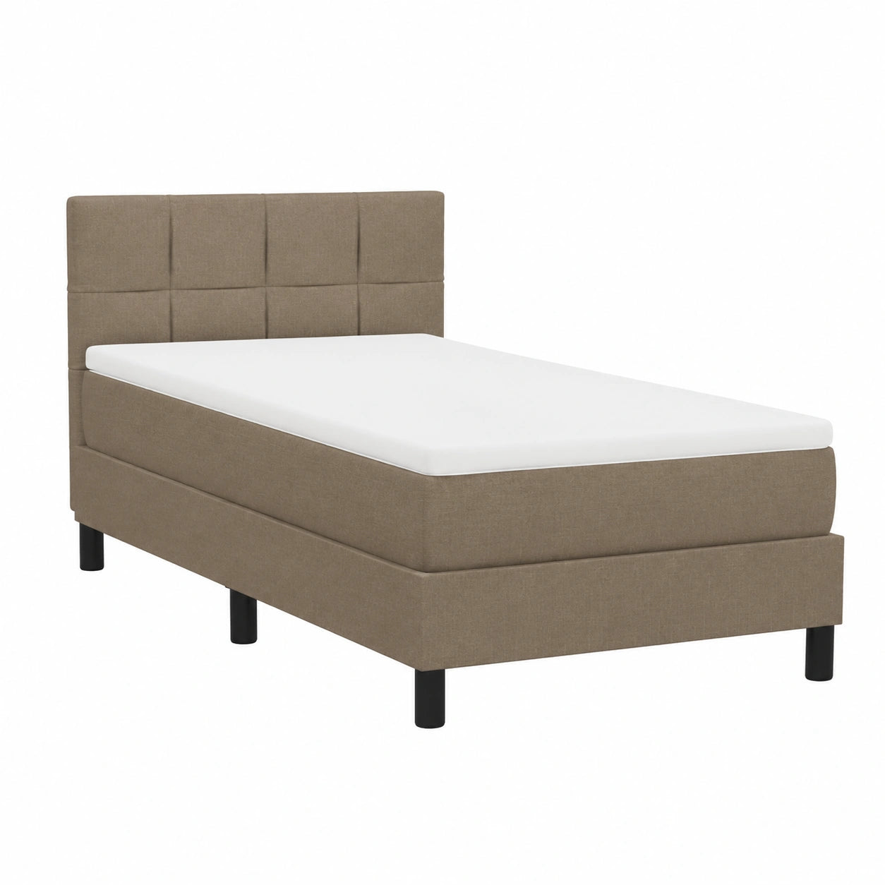Letto Singolo 90x200 cm con Materasso e Luci LED, Struttura in Tessuto con Rete a Doghe
