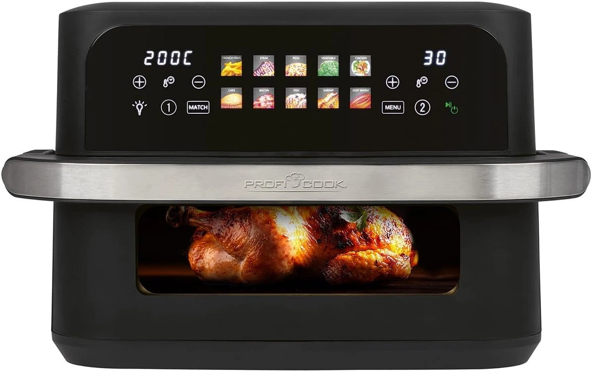 Friggitrice, Friggitrice ad aria, 2400 W, 10 L, con display digitale