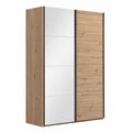 Armadio Scorrevole con Specchi in Rovere Mielato 150x223x67 cm - Made in Italy