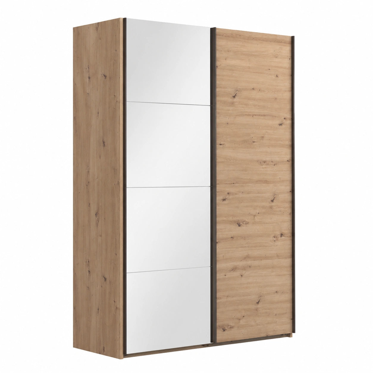 Armadio Scorrevole con Specchi in Rovere Mielato 150x223x67 cm - Made in Italy