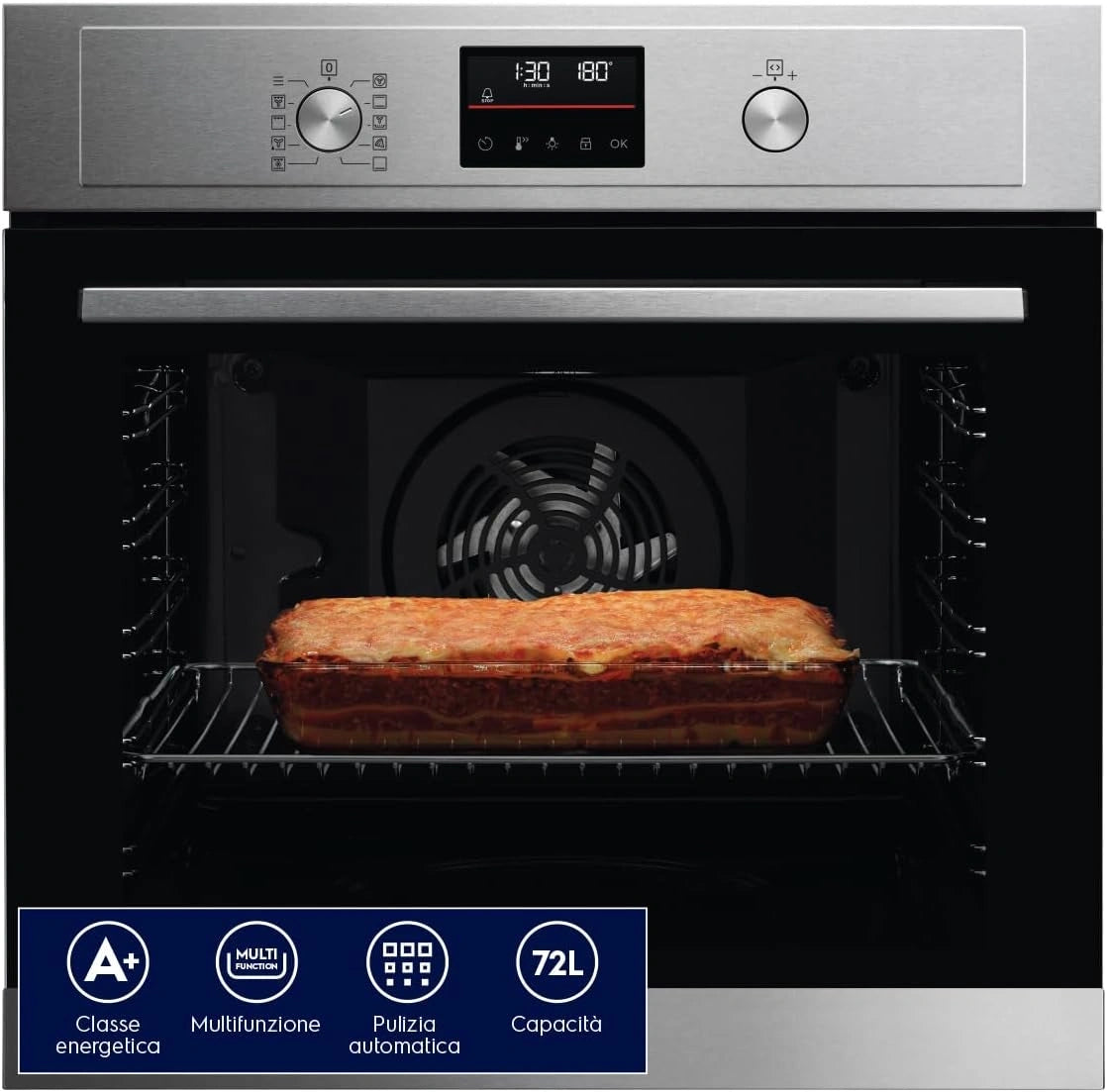 Electrolux EOF4P46X, Forno elettrico, 72L, multifunzione, Argento