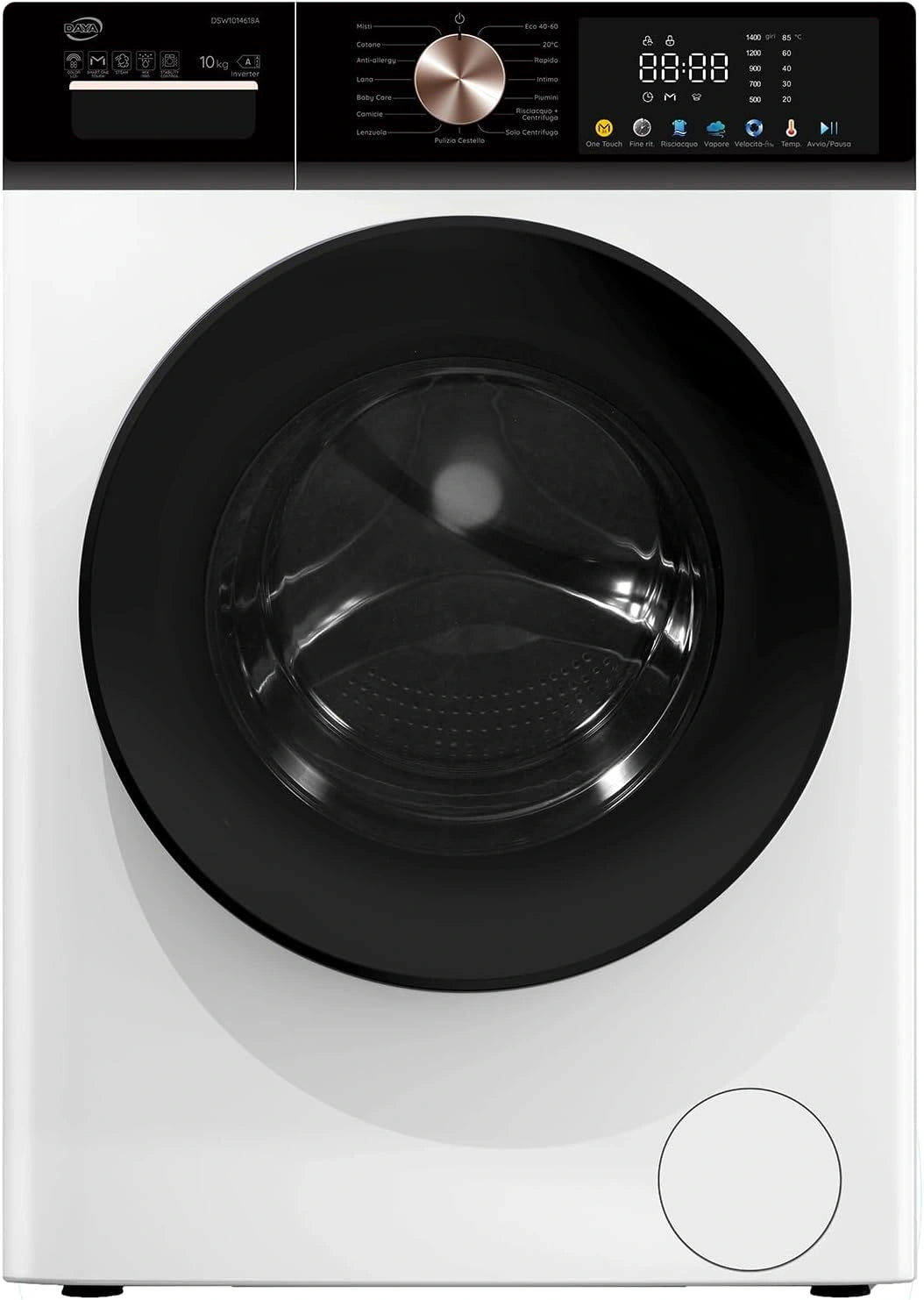 Daya DSW1014618A, Lavatrice, 10Kg, con display digitale