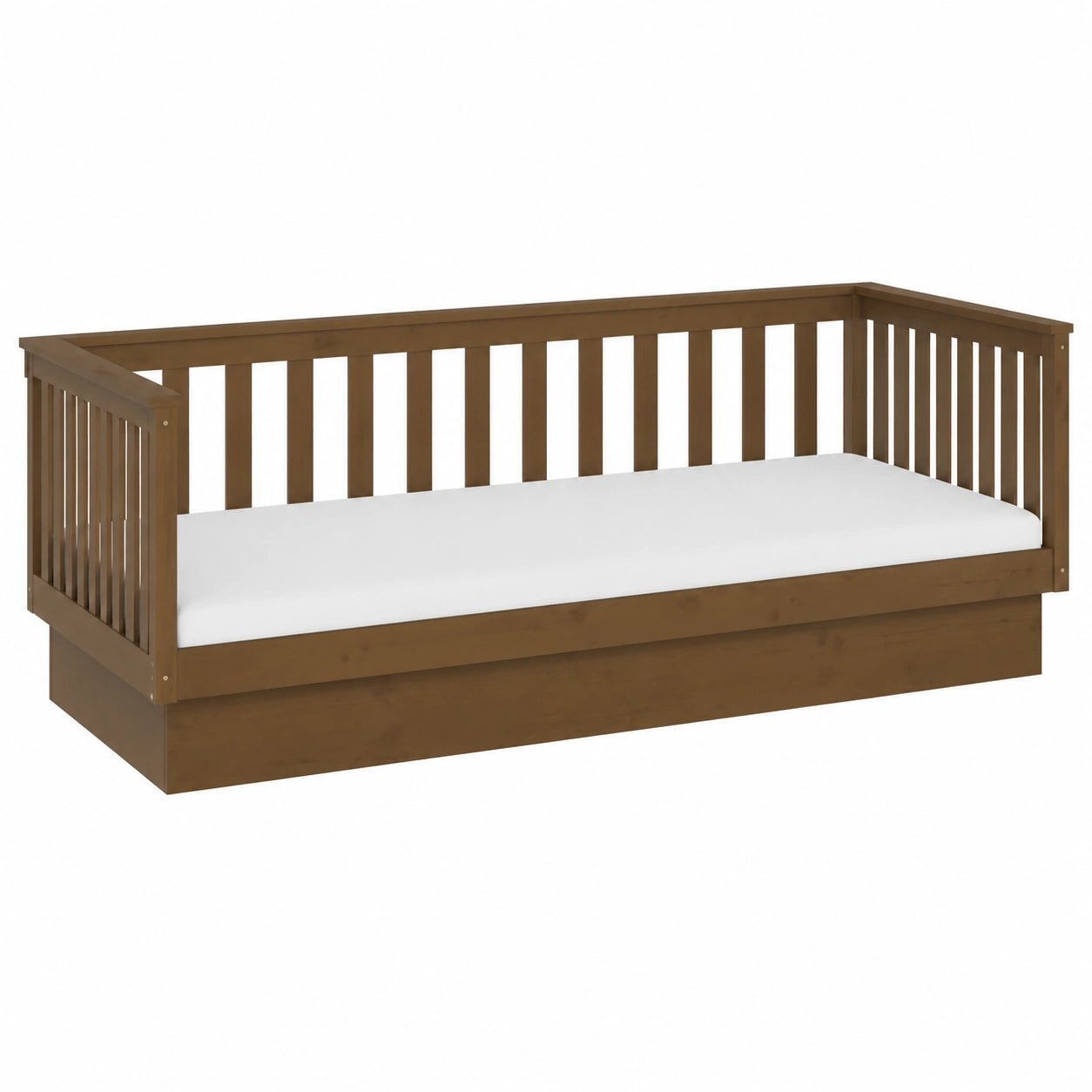 Set Camera da Letto: Letto Matrimoniale con Materasso e Dormeuse in Legno di Pino