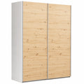 Armadio Scorrevole a 2 Ante, Composad Linea SYSTEMA, 200x223x67 cm, Bianco e Rovere Mielato