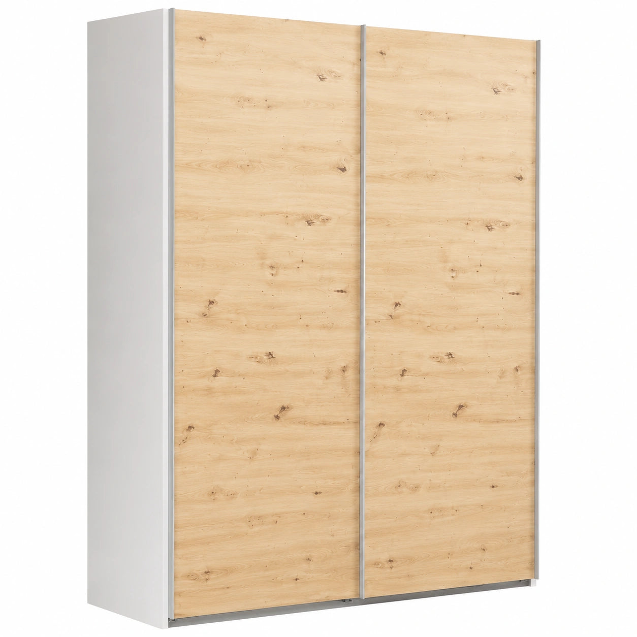 Armadio Scorrevole a 2 Ante, Composad Linea SYSTEMA, 200x223x67 cm, Bianco e Rovere Mielato