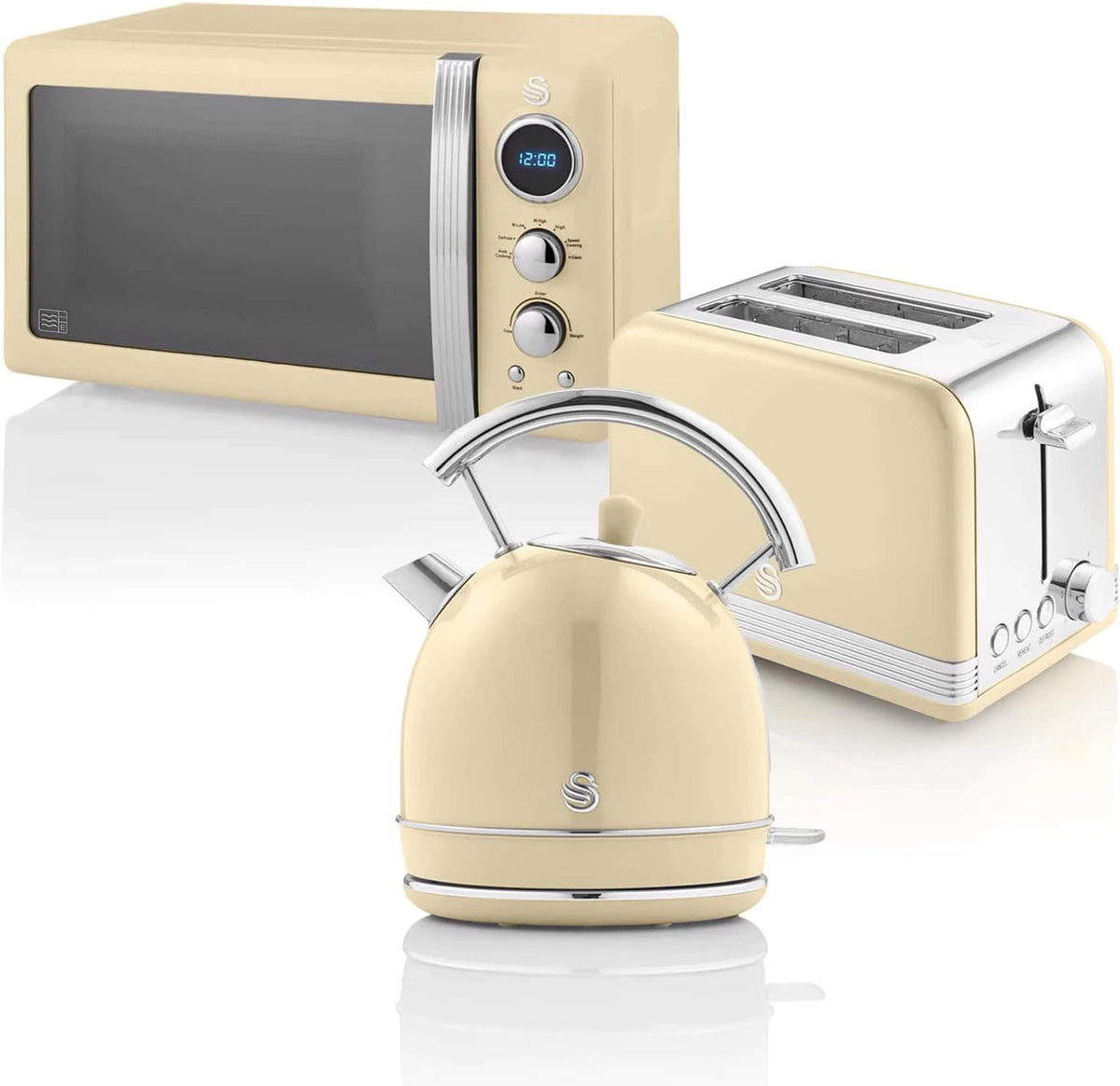 Swan, Forno a microonde, 1,8 L, 20L, con timer, Bianco