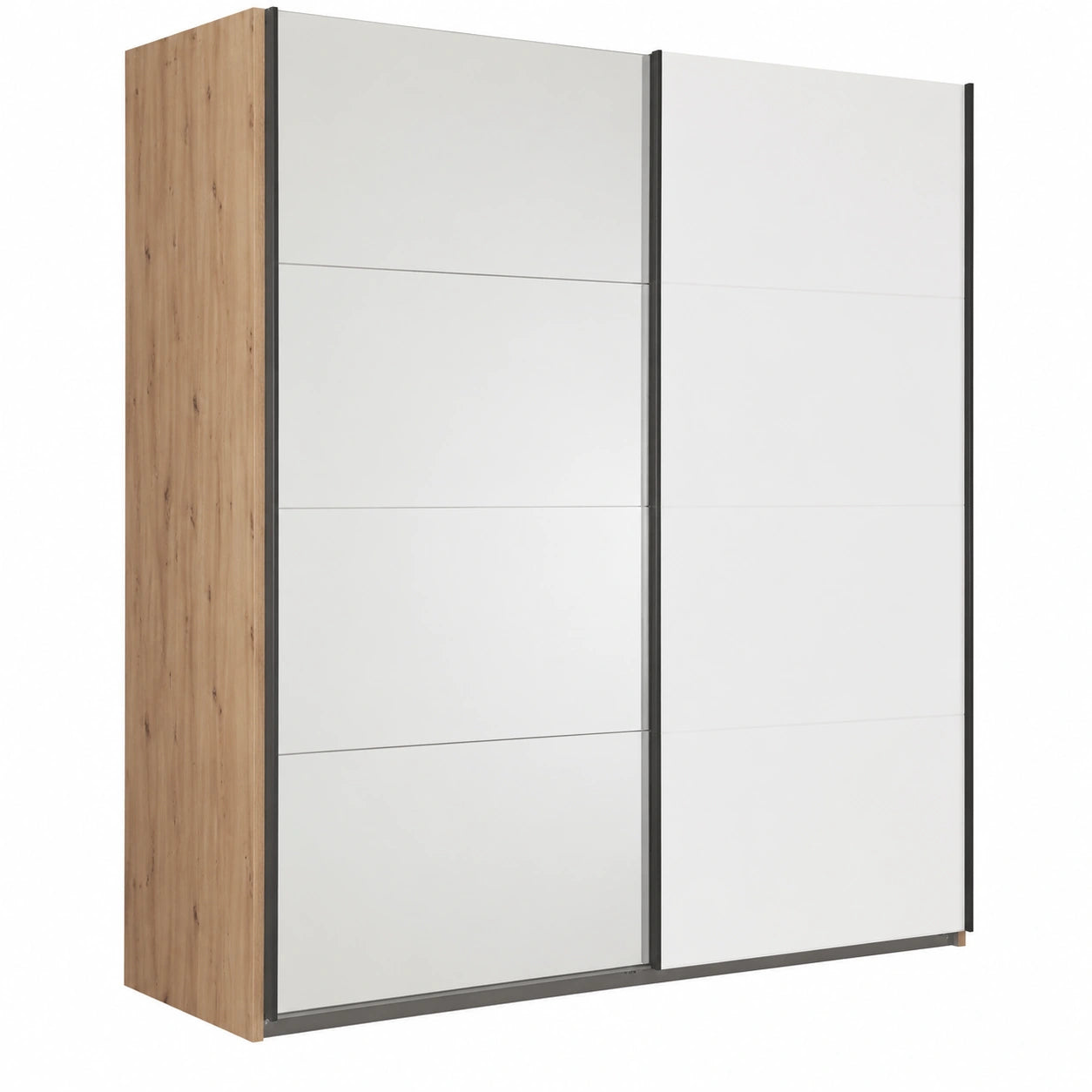 Armadio Scorrevole della Linea SYSTEMA in Rovere e Bianco 250x223x67 cm