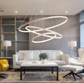 Lampadario, Lampada LED, 115W, 80cm, con telecomando, a LED, regolabile, Bianco