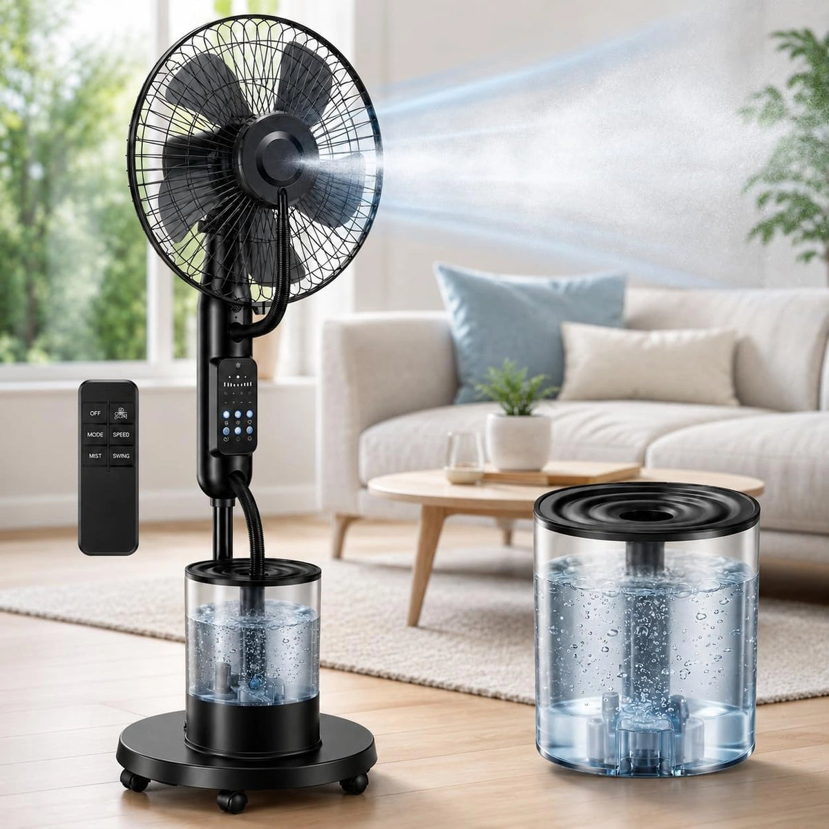 Ventilatore, 4L, con telecomando