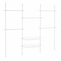 Appendiabiti Telescopico SoBuy con Ripiani Regolabili, Stand Robusto per Camera da Letto, Bianco KLS04-II-W