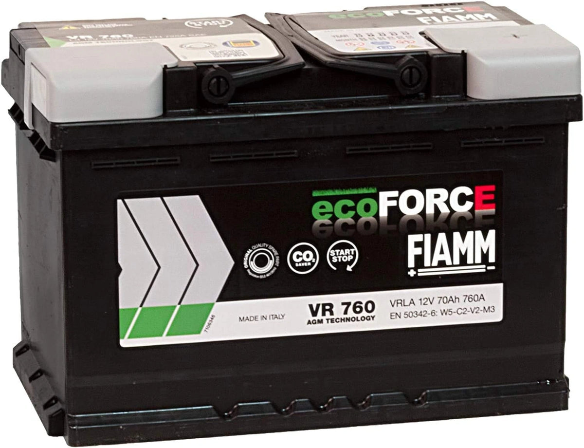 Fiamm 7903791 VR760, Batteria ricaricabile, 190 mm