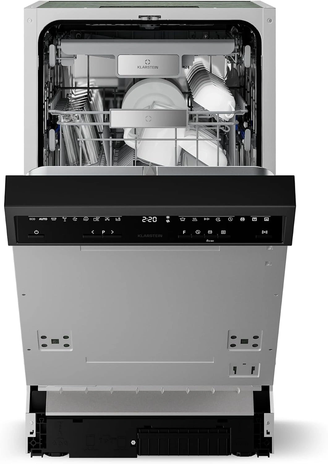 Klarstein, Lavastoviglie, 45cm, 42 dB, con display digitale, silenzioso