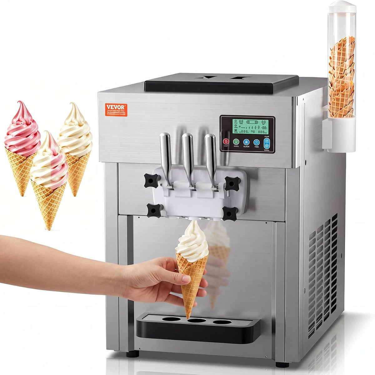 VEVOR, Prodotto per casa e tempo libero, 1800 W, 4 L, 1,8 L, con display digitale, automatico