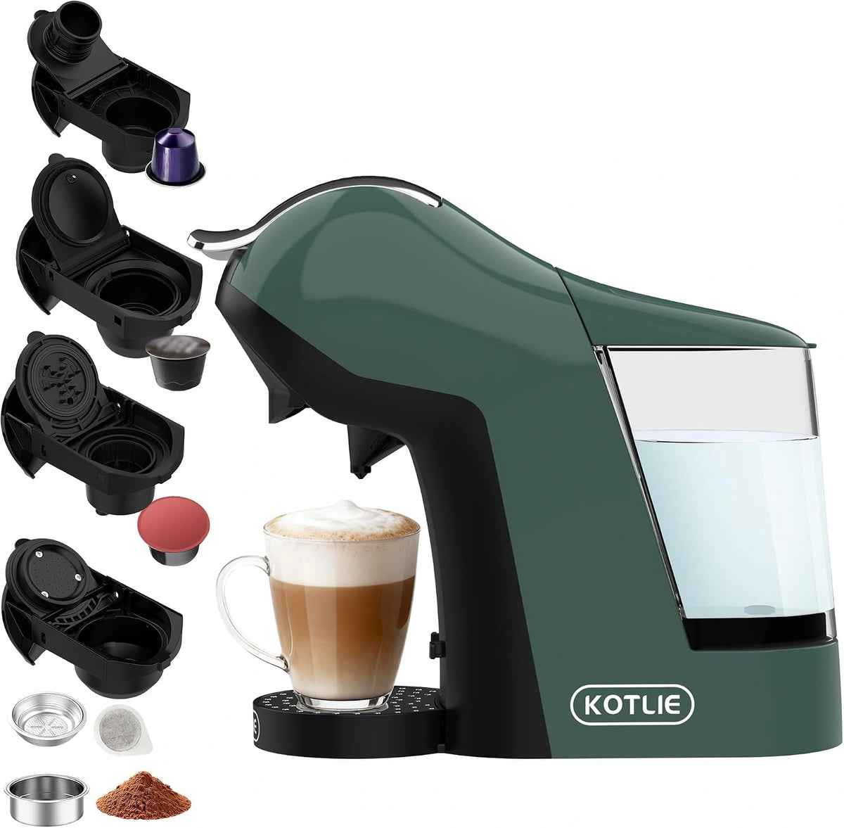 Macchina da caffè, 1 L, 44 mm, 19 bar, multifunzione