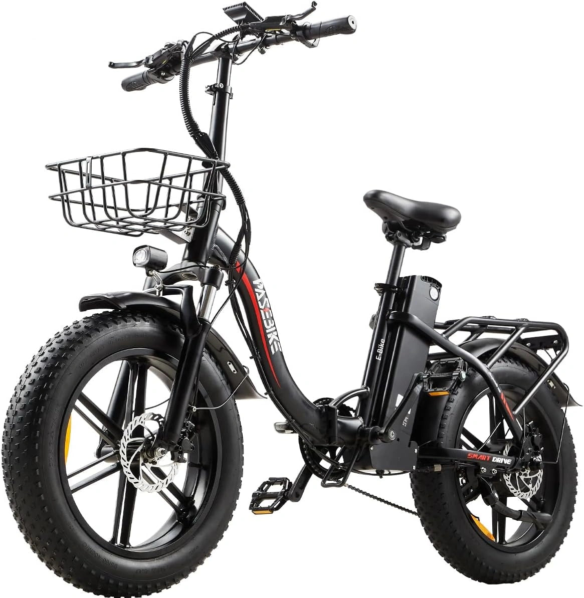 Bicicletta, Bicicletta elettrica, 750 W, 48 V, 18 Ah, pieghevole, Nero