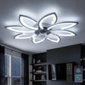 Ventilatore da soffitto, 90 cm, con telecomando, a LED, Nero