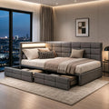 Letto, a LED, Grigio