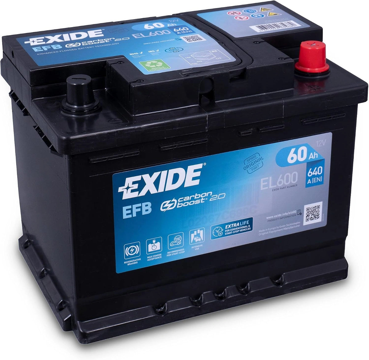 Exide 027 EFB, Batteria ricaricabile, 60Ah