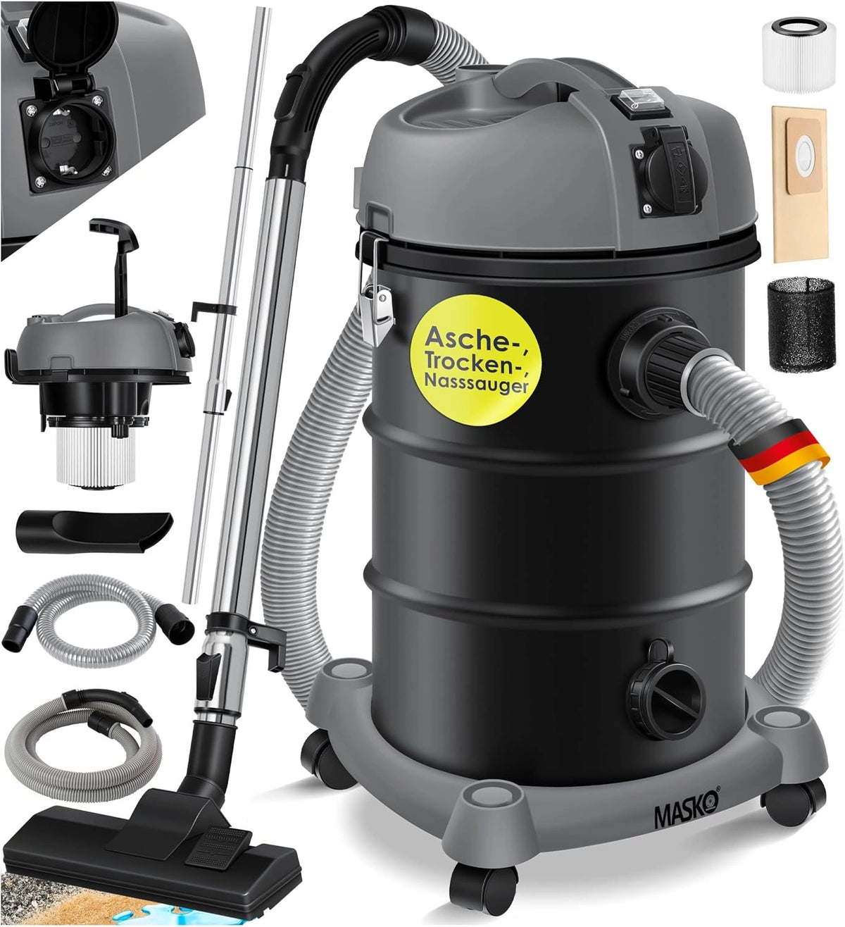 MASKO, Aspirapolvere, 2300 W, Grigio
