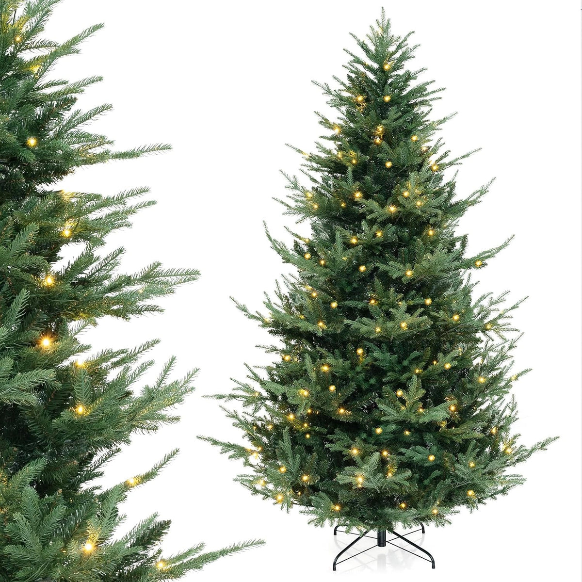COSTWAY, Prodotto per casa e tempo libero, 240 CM, a LED, Bianco