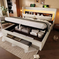 Letto, a LED, Beige