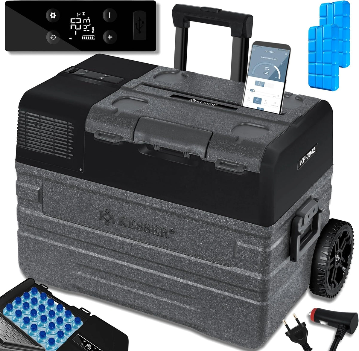 KESSER, Frigorifero, 24 V, 230V, 42 litri, con controllo intelligente